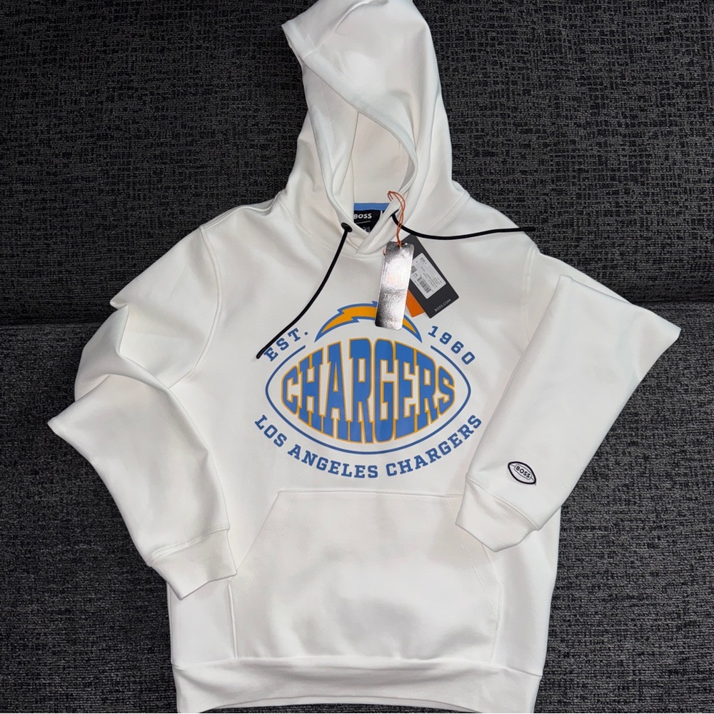 Hugo Boss x NFL Los Angeles Chargers White Hoodie